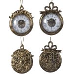 515503 קישוט לעץ CLOCK ברונז