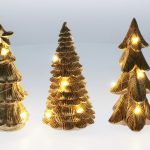 XMAS TREE LED 16CM GOLD 3ASS D 759500