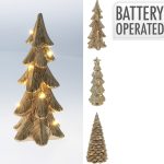 XMAS TREE LED 21CM GOLD 3ASS D 759510