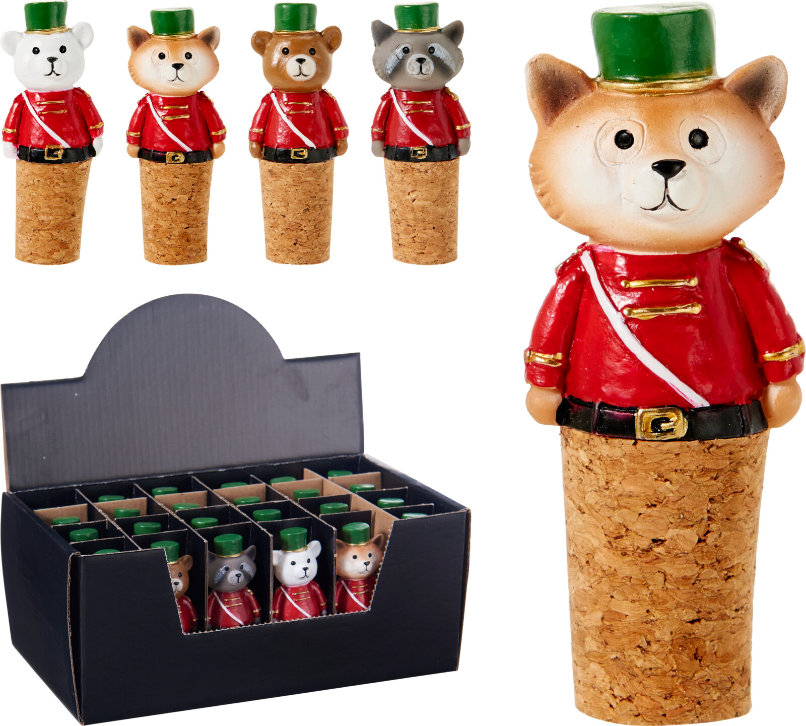 718_AAA759800_COMPOSITION_001_-2.jpg BOTTLE STOPPER XMAS 9CM 4ASS 759800 – תמונה 1