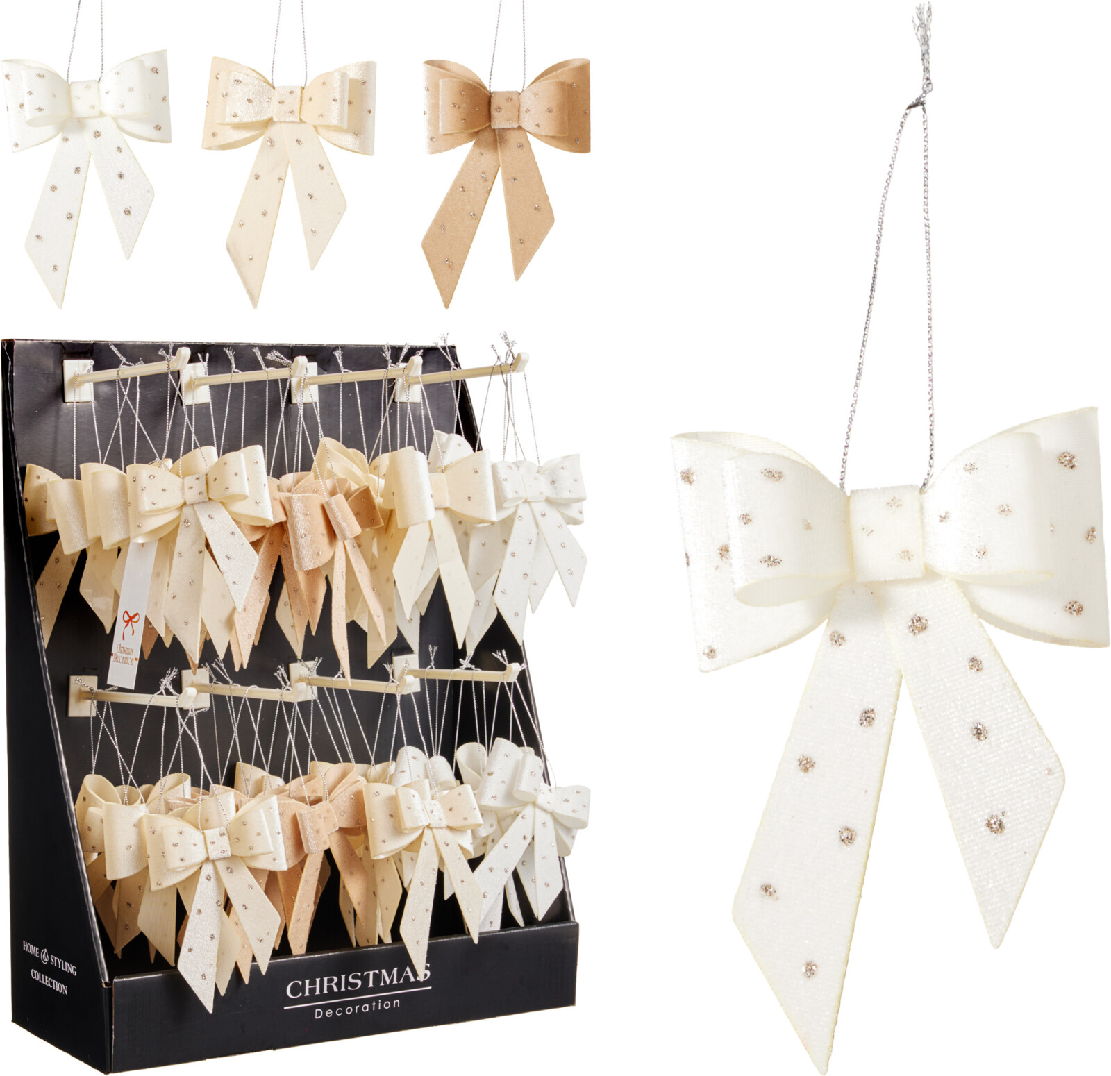 723_ABJ460100_COMPOSITION_001_-2.jpg BOW HANGDECO 11CM 3ASS 460100 – תמונה 1