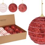XMAS BALL 120MM RED WHITE 4ASS000190