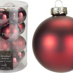 XMAS BALL 80MM S16 BURGUNDY