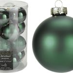 XMAS BALL 80MM S16 DARK GREEN