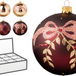 XMAS BALL GLASS 100MM 6ASS