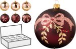 XMAS BALL GLASS 100MM 6ASS