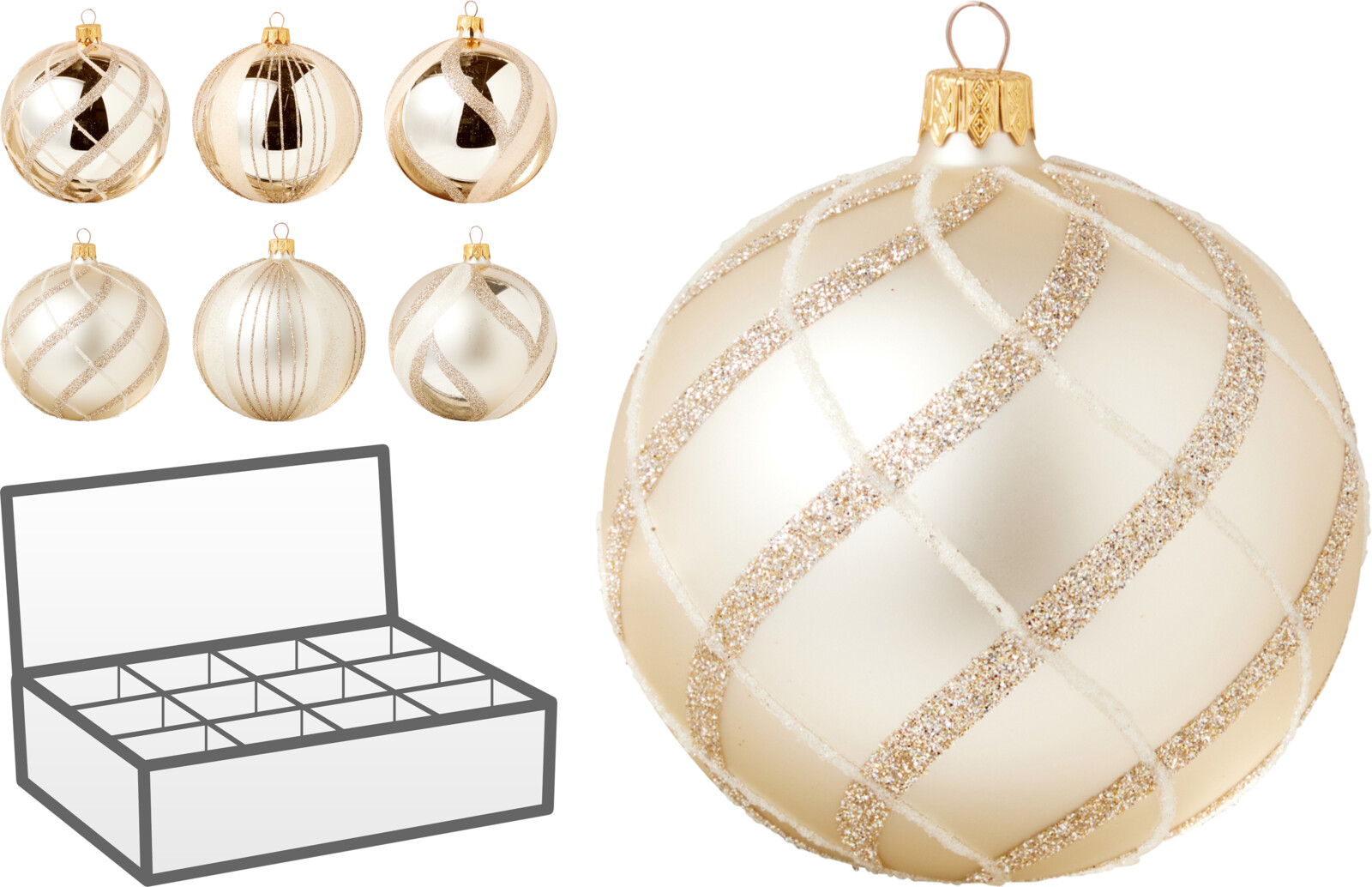 766_AVG201520_COMPOSITION_001_-4.jpg XMAS BALL GLASS 100MM 6ASS – תמונה 1