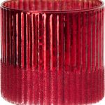 TEALIGHT HOLDER 9X9CM RED