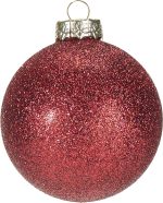 ⁦XMAS BALL 80MM S16 BURGUNDY⁩ – תמונה ⁦3⁩
